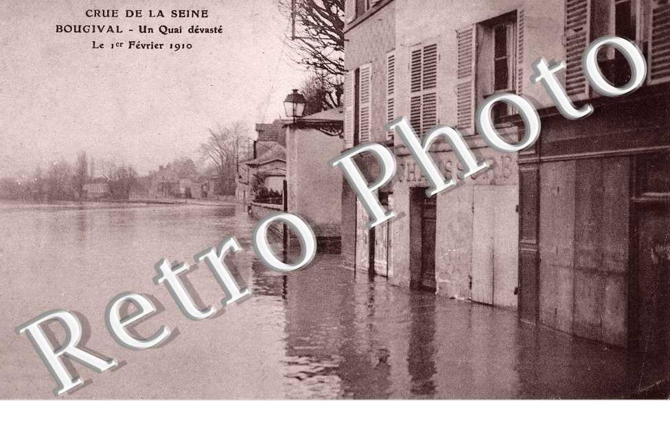 Crue de la Seine, un Quai devaste, fevrier 1910