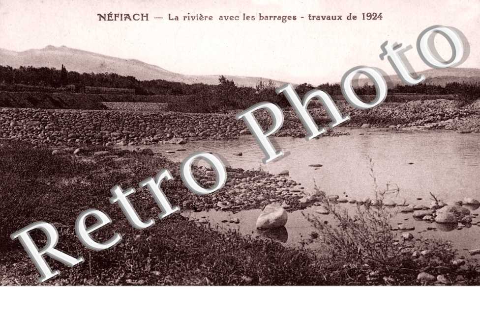 la riviere avec les barrages, travaux de 1924