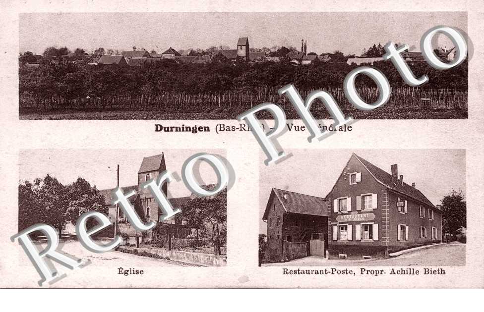 Vue Générale-Eglise-Restaurant poste Propr. AchilleBieth