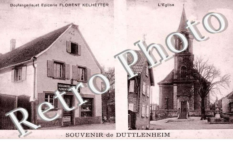 epicerie et boulangerie Fl. Kelhetter, l'eglise