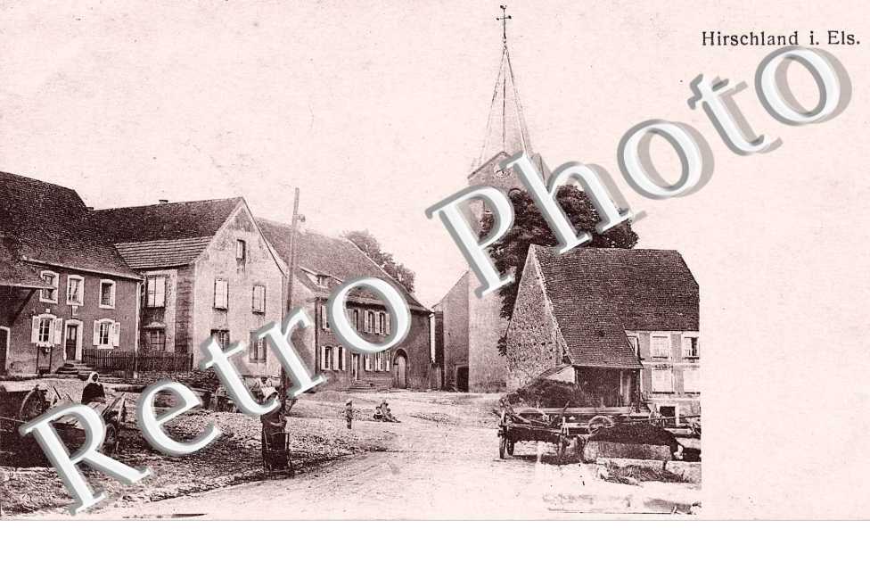 Vue de quelques maisons et de l'église
