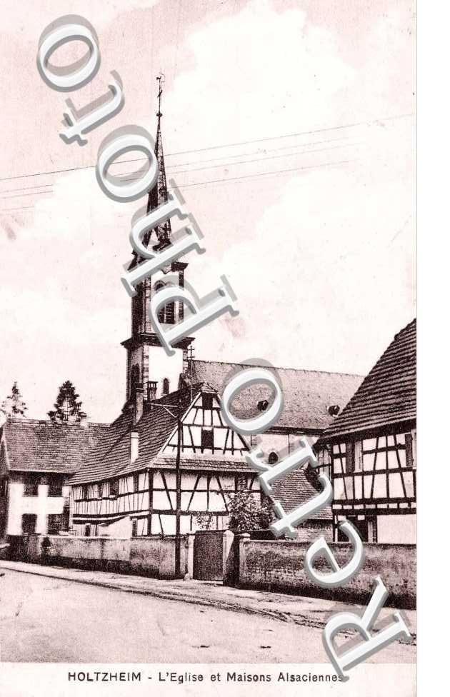 L'église et maisons alsaciennes