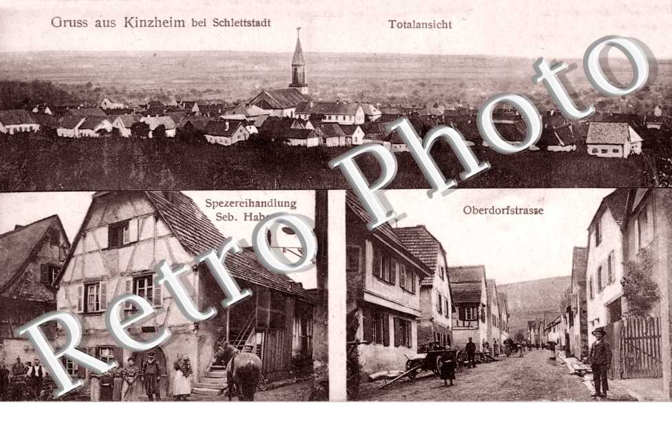Totalansicht, Oberdorfstrasse, Spezereihandlung Seb. Haberer