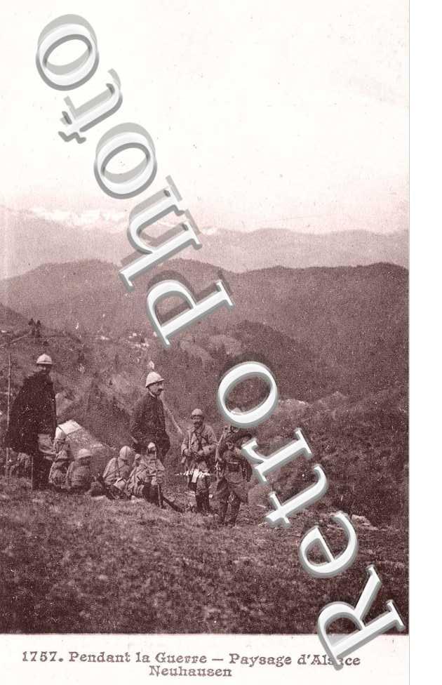 Paysage d'Alsace pendant la Guerre
