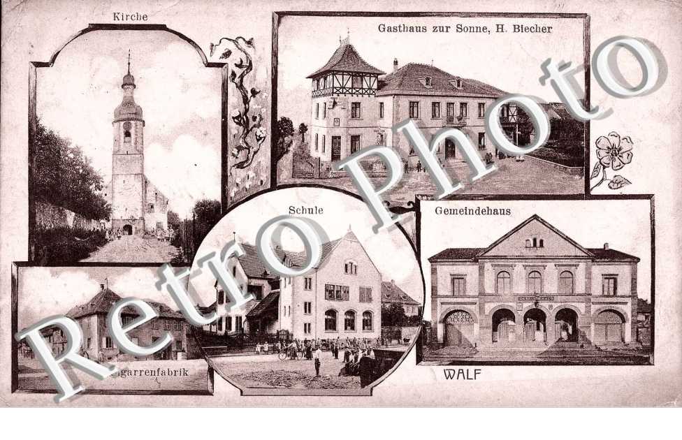 Schule - Kirche - Gasthaus - Cigarrenfabrik - Gemeindehaus