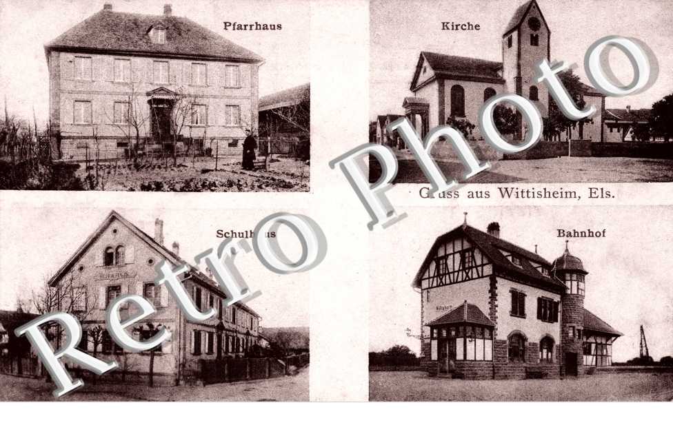 Pfarrhaus - Kirche - Schulhaus - Bahnhof