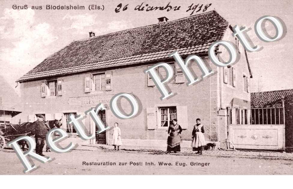 Gruss aus Blodesheim, Restauration zur Post: Inh. Wwe. Eug. Gringer