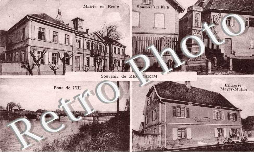 mairie et ecole - Pont de l'Ill - Epicerie Meyer-Muller