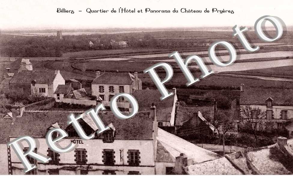 quartier de l'Hotel et panorama du chateau de Pryeres