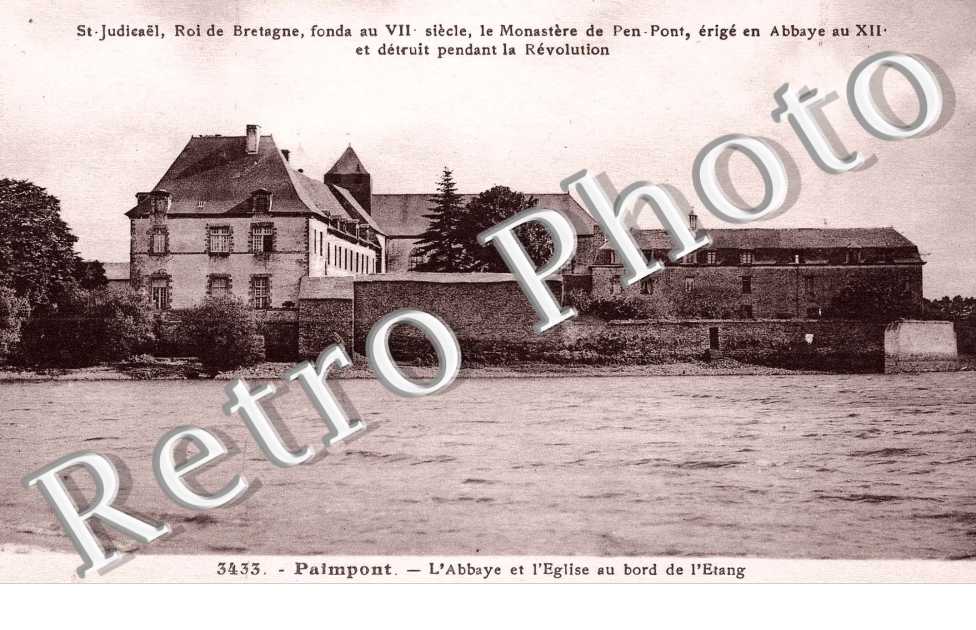 l'abbaye et l'Eglise au bord de l'Etang
