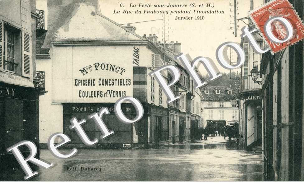 La  Rue du Faubourg pendant l'inondation de janvier 1910