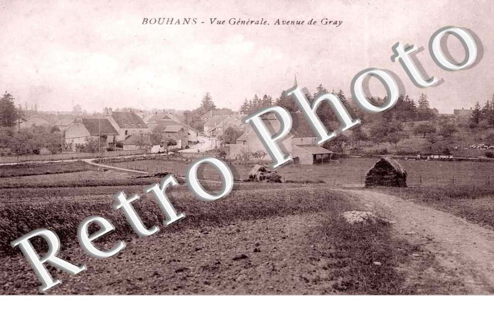 Vue générale Avenue de Gray BOUHANS LES AUTREY (vue prise depuis l'actuelle rue de la vierge)