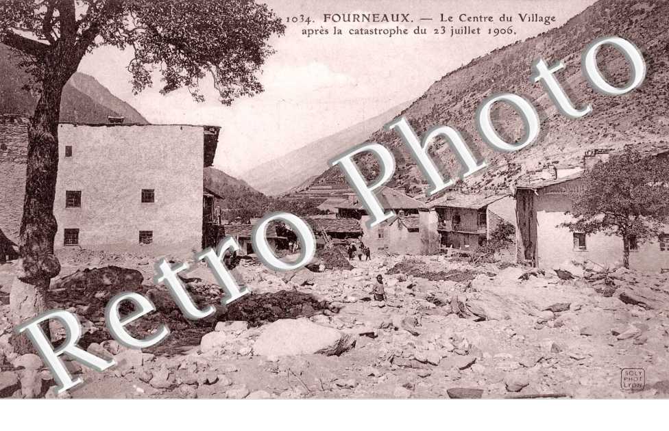 Le centre du village apres la catastrophe du 23 juillet 1906
