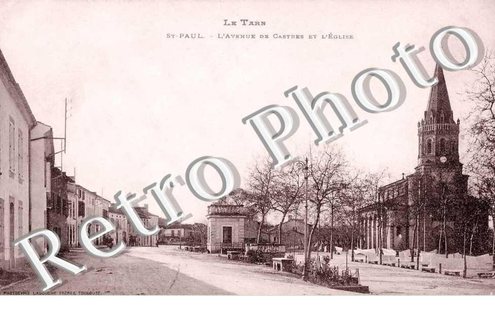 l'avenue de Castres et l'eglise