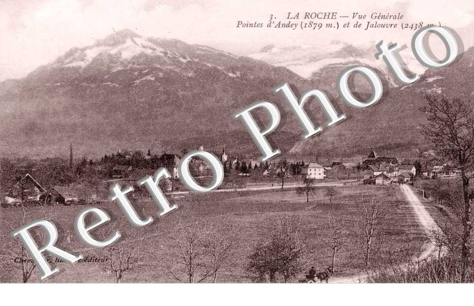 LA ROCHE Vue generale  Pointes d'Audey et de Jalouvre