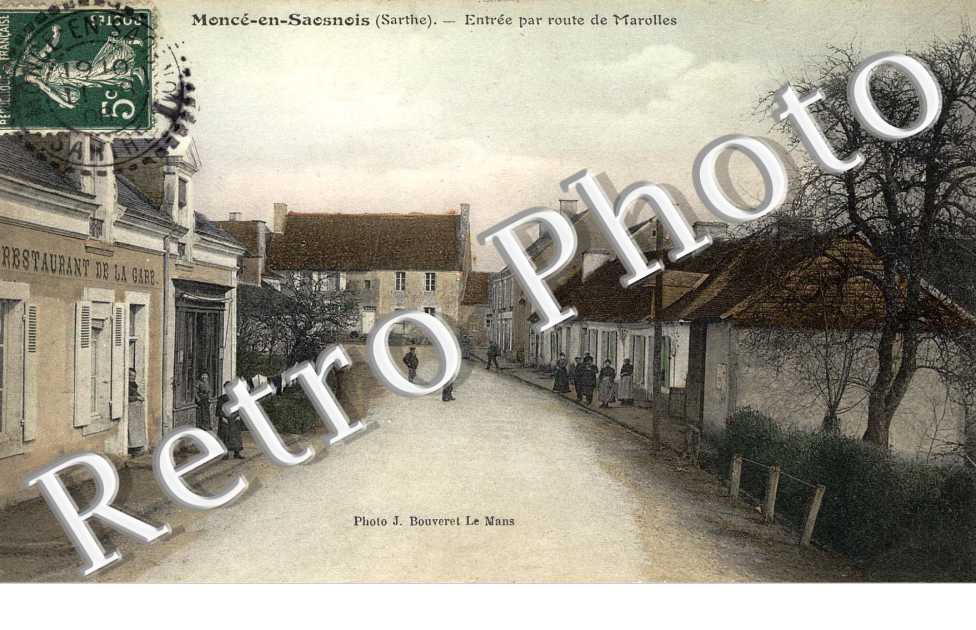 entrée par la route de Marolles en 1908