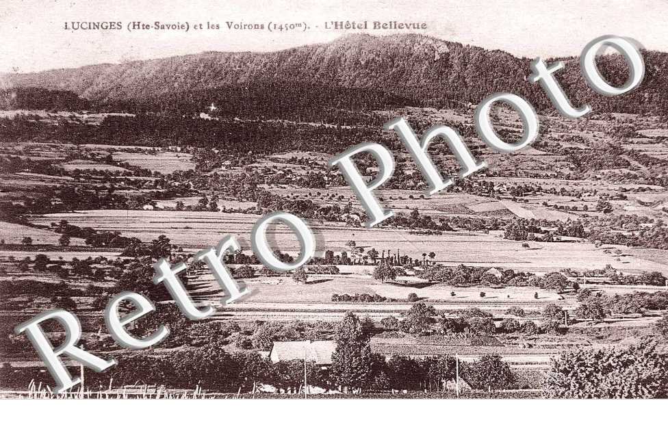 vue générale et les Voirons. L'Hôtel Bellevue en 1928