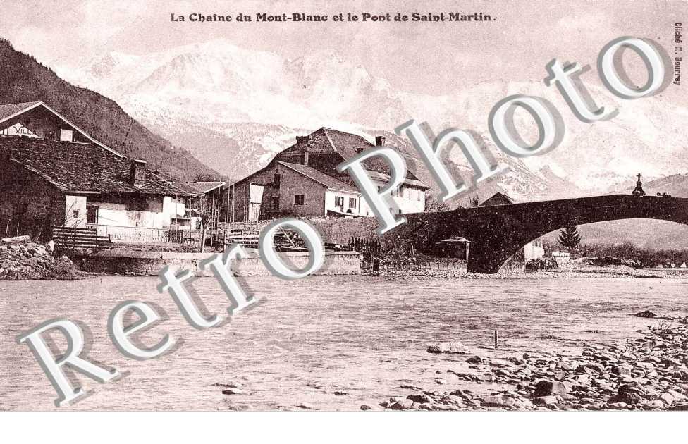 la Chaine du Mont Blanc et le pont 