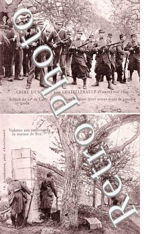 Soldat du 32e de ligne et gendarmes