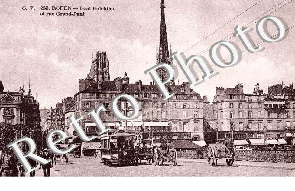 Pont Boieldieu et rue Grand Pont