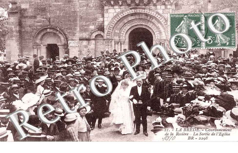Couronnement de la rosiere - la sortie de l'eglise