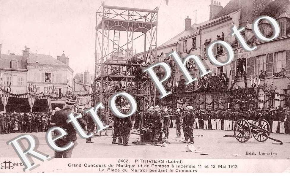 grand concours de musique et de pompes a incendie 11 et 12 mai 1913, la place du martroi 