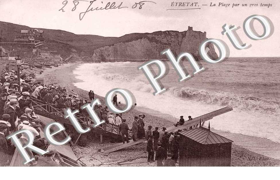 La plage par un gros temps
