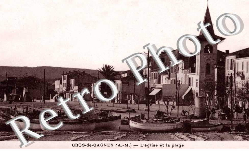 CROS DE CAGNES  l'eglise et la plage
