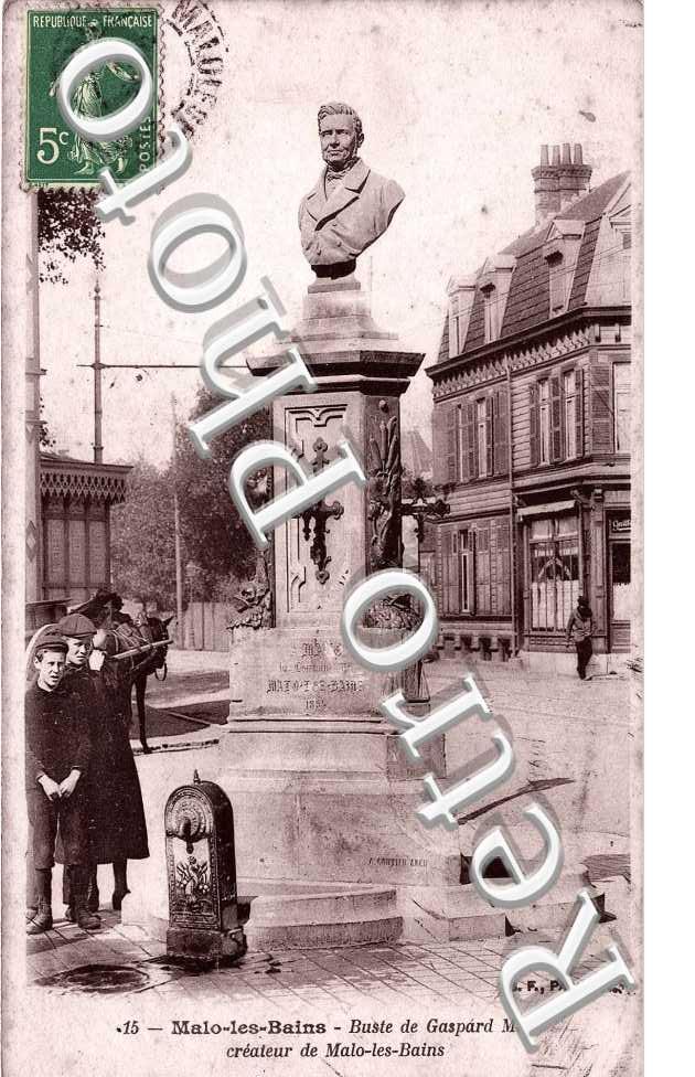 Buste de Gaspard Malo createur de Malo-les-bains