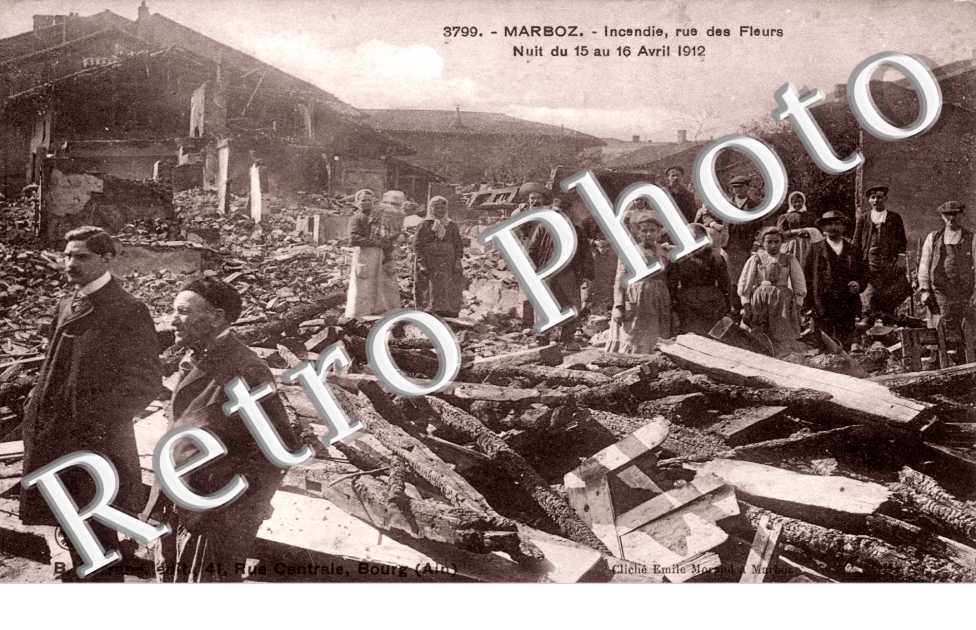 Incendie, Rue des Fleurs pendant la Nuit du 15 au 16 avril 1912