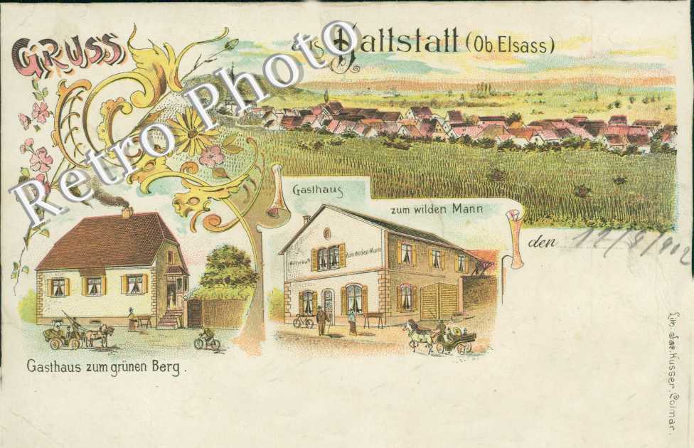 Gasthaus zum grunen Berg. - Gasthaus zum wilden Mann