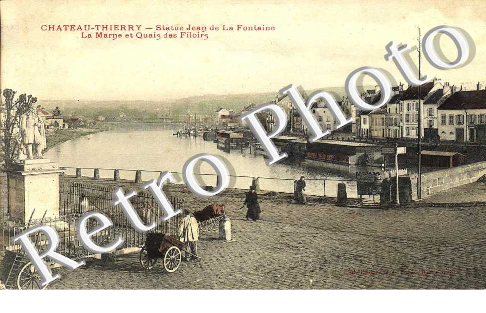 Statue Jean de La Fontaine et quais des Filoirs