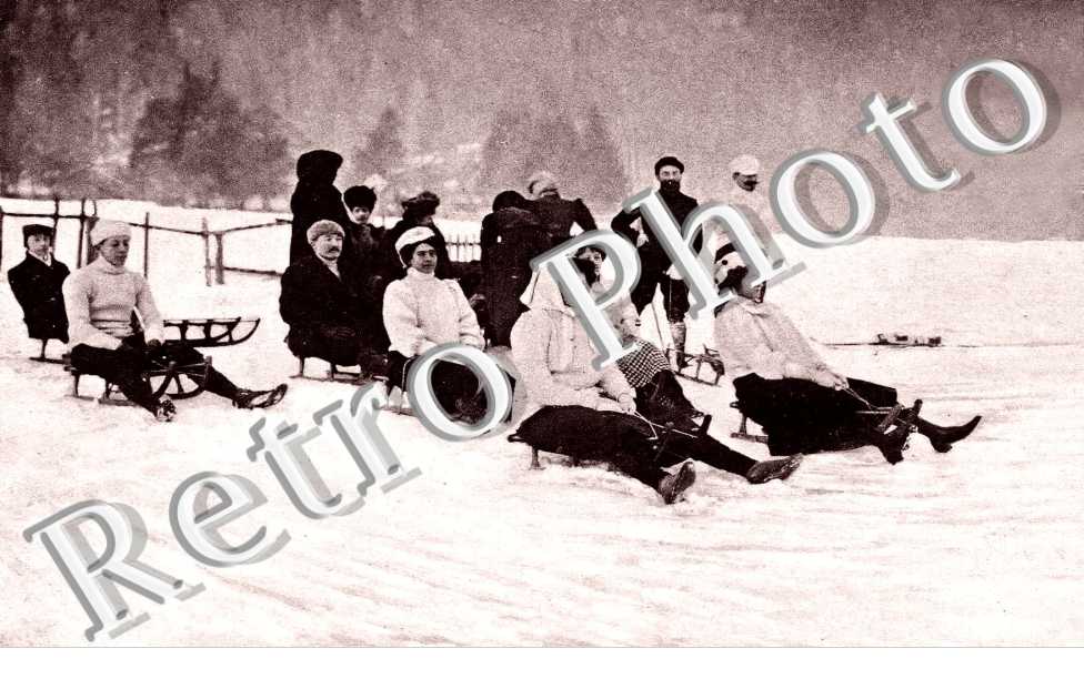 Les Sports d'hiver  En luge