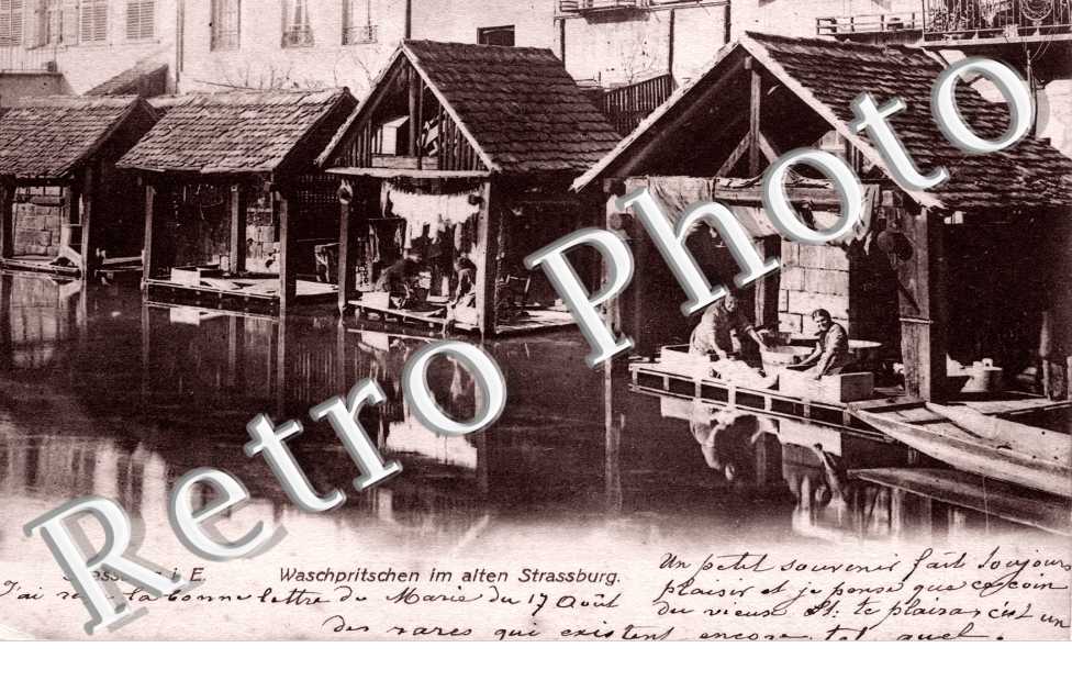 Waschpritschen im alten strassburg - lavoirs