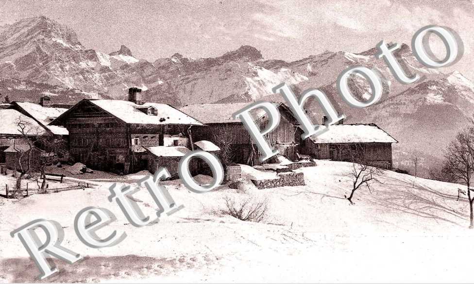 Chalets et Paysage sous la Neige