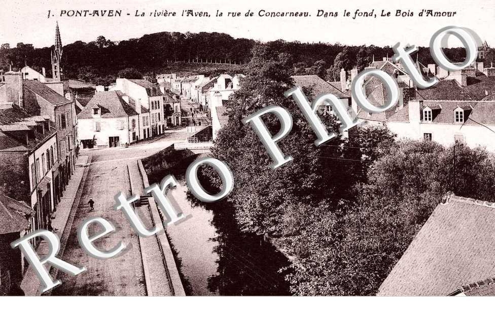 la riviere l'Aven, la rue de Concarneau