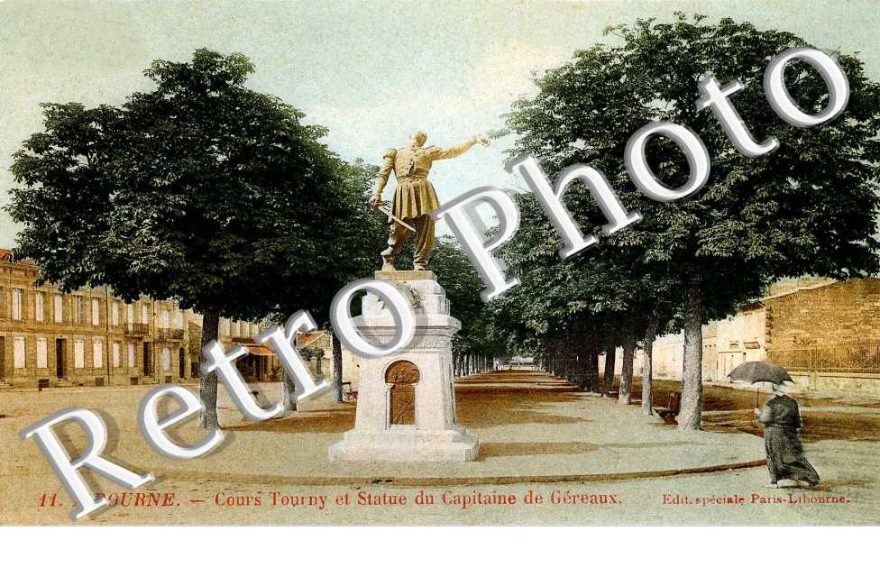 cours Tourny et statue du capitaine de Geraux 