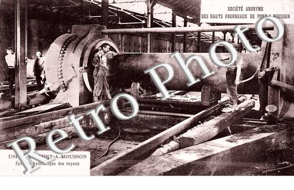 Ste anonyme des Hauts Fourneaux - usine - epreuve hydraulique des tuyaux