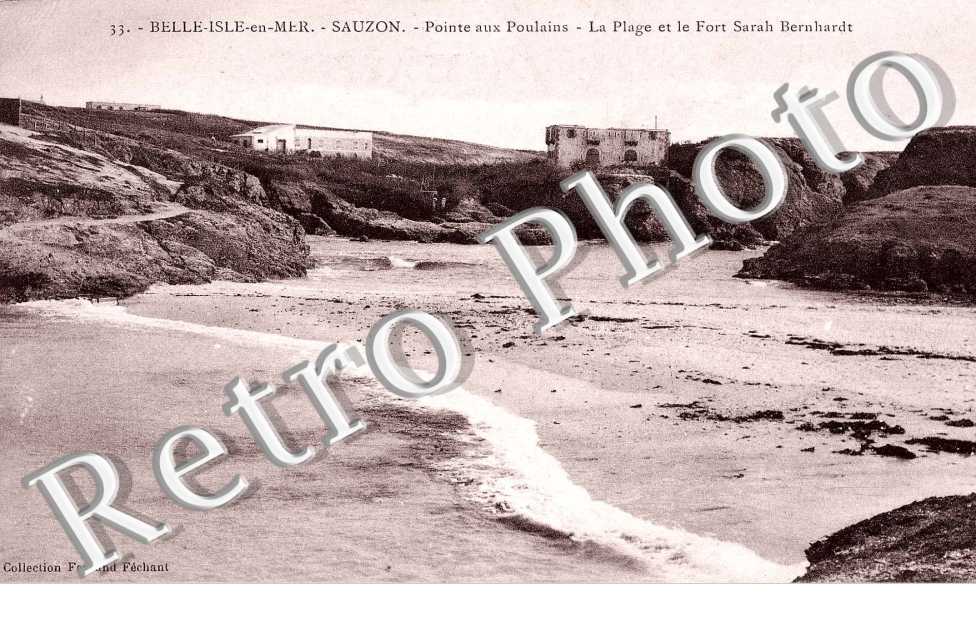 LA PLAGE et le fort Saral Bernhardt  Pointe aux Poulains