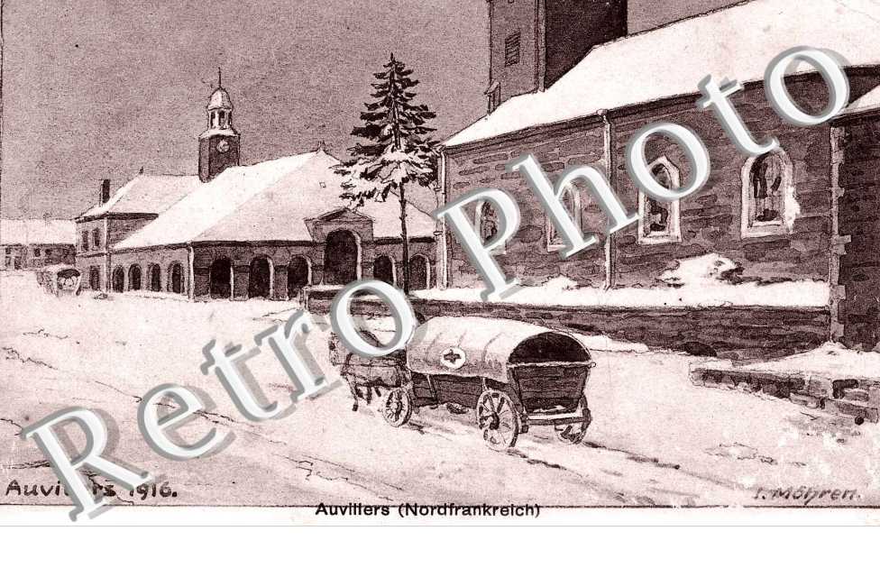 Auvillers 1916  Dessin de militaire allemand