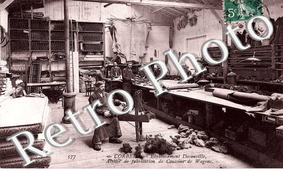 Etablissement Decauville - Atelier de fabrication de coussins de wagons