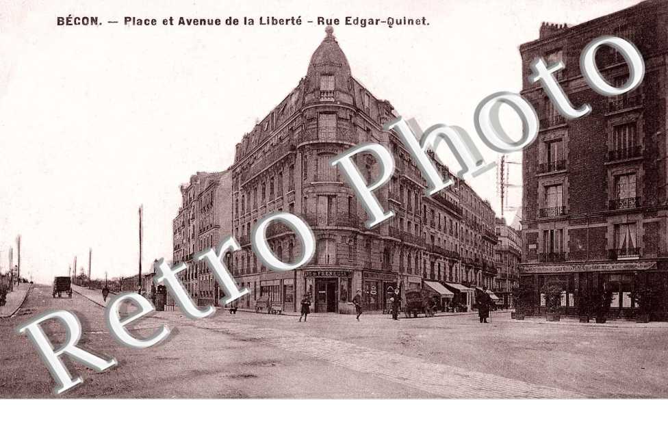 BECON LES BRUYERES  - RUE EDGARD QUINET  PLACE ET AVENUE DE LA LIBERTE