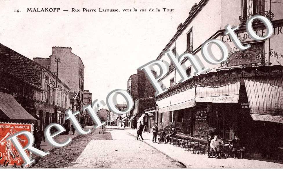 Rue Pierre Larousse vers la rue de la Tour