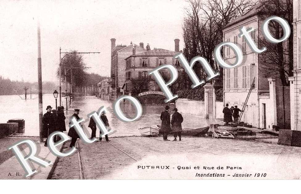 Quai et rue de Paris - Inondations 1910