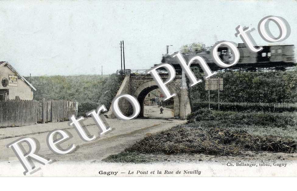 Le pont et la rue de Neuilly (couleur)