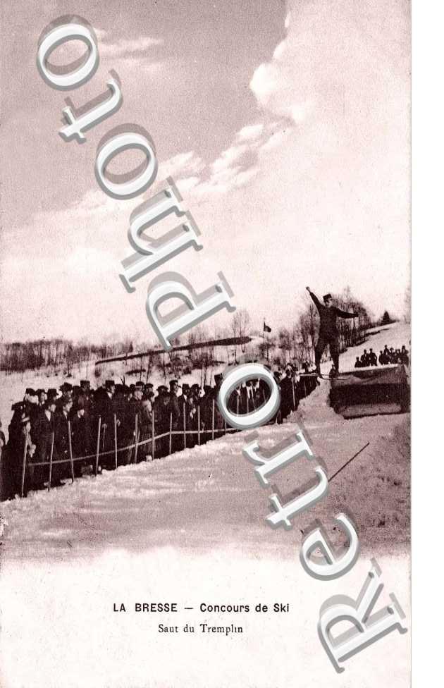 concours de Ski, saut du tremplin