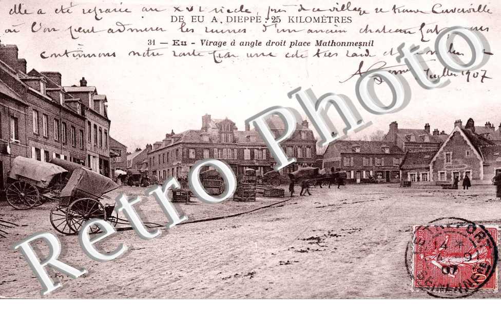 Virage a angle droit place Mathonmesnil