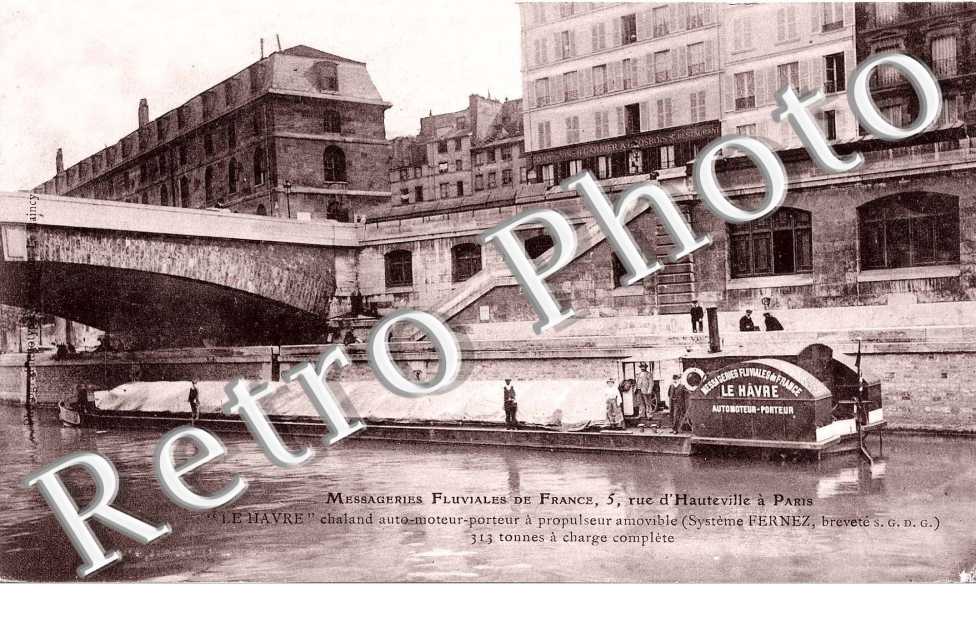 Chaland auto moteur  Messageries Fluviales de France 5 rue d'Hauteville