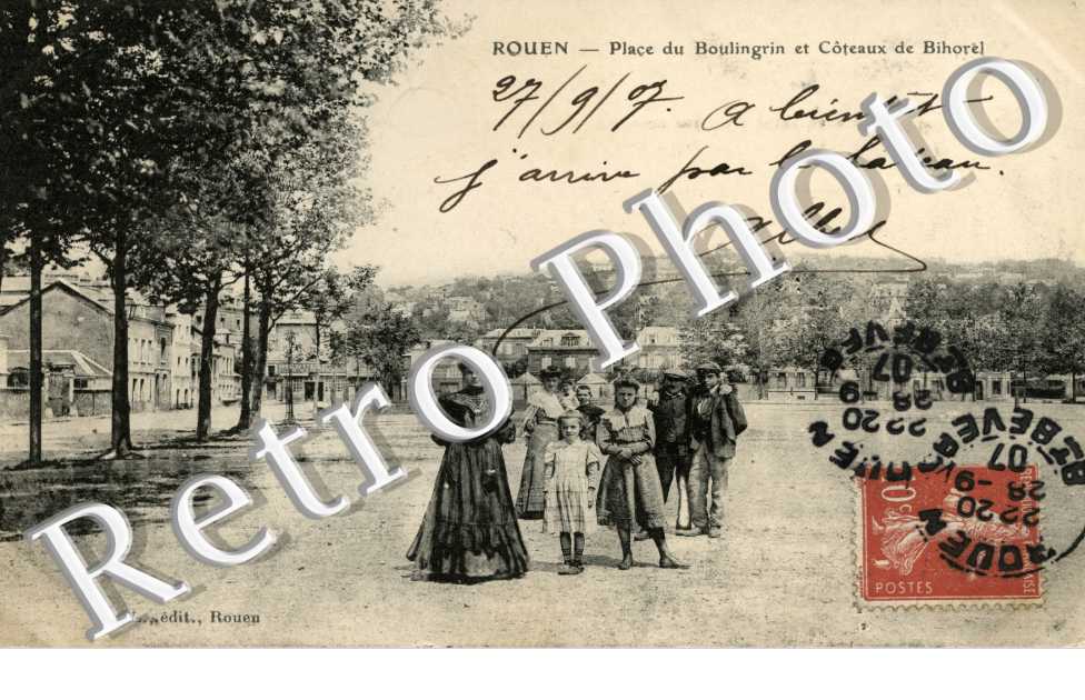 Place du Boulingrin et coteaux de Bihorel