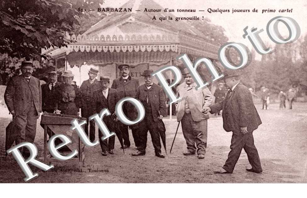 Autour d'un tonneau - Quelques joueurs de primo cartel - a qui la grenouille